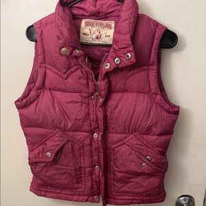 True Religion Fuchsia Puffer Vest